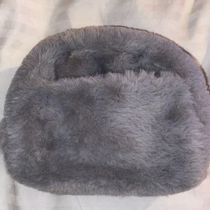 Grey Fuzzy Clutch